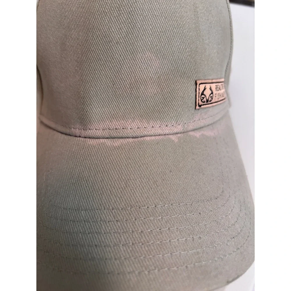 Realtree Fishing Baseball Cap Mens OSFM Tan‎ Good Stretch Fit Hat ## READ##